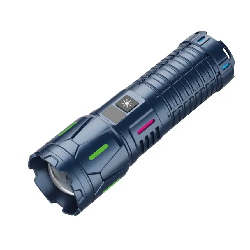 Taaslaetav 100 W LED taktikaline taskulamp USB