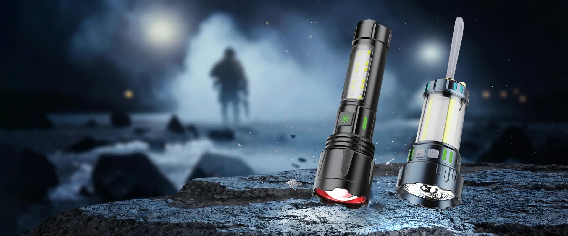 Forest Tiger Tactical LED-taskulamp – suure luumeniga laetav tööks kasutamiseks